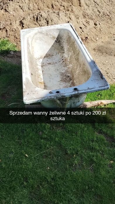Sprzedam wanny żeliwne
