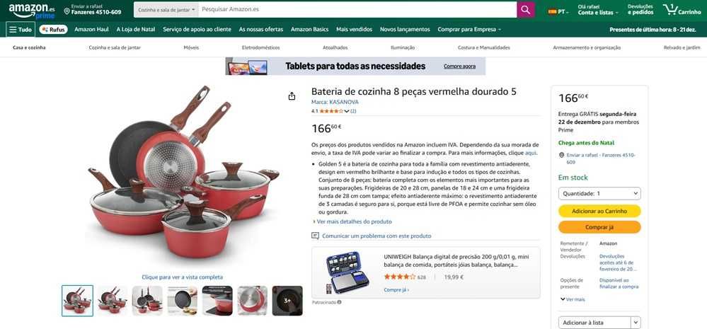Kasanova conjunto de cozinha de 8 peças (115)