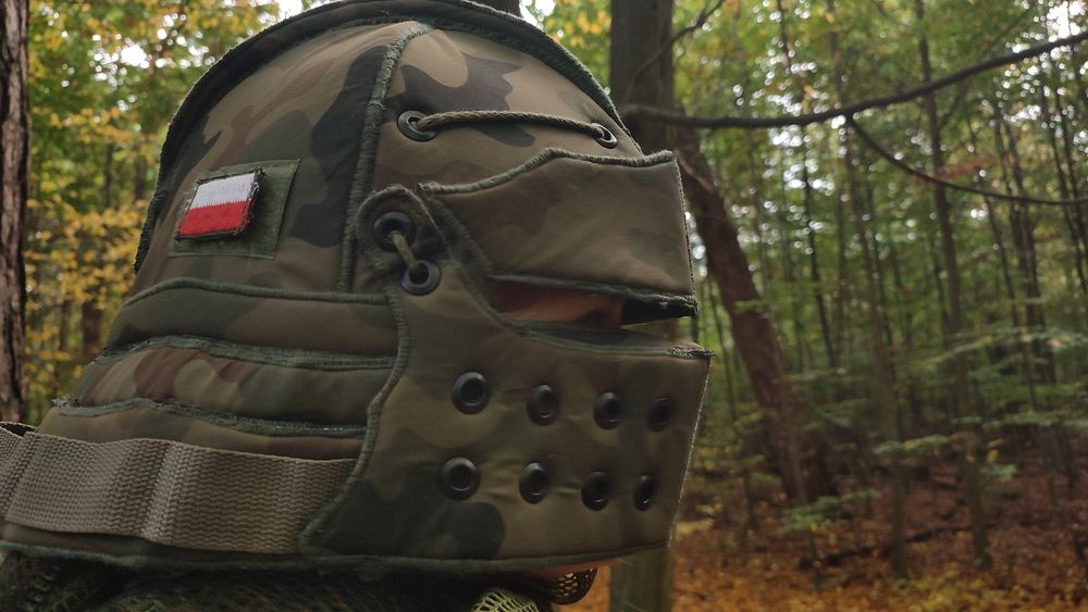 Hełm rycerski airsoft cosplay