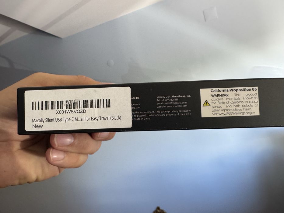 Novo Rato USB-C Macally silencioso – Mac e Windows