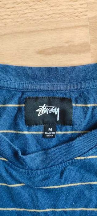 Stussy Mini Stripe Jersey Tee Blue koszulka