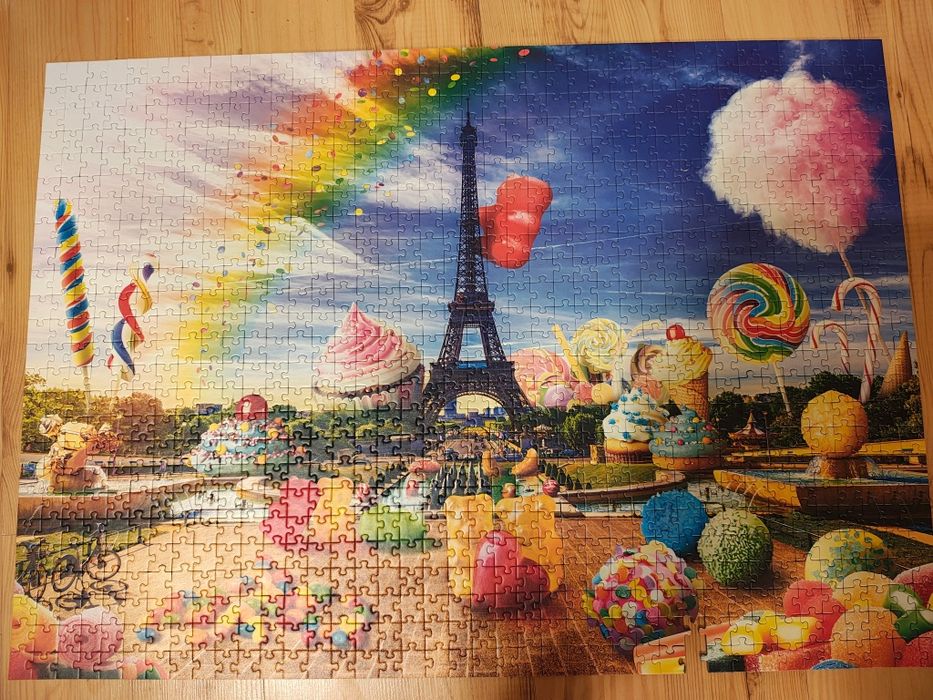 Puzzle Trefl 1000 elementów. Słodki Paryż. 2 braki