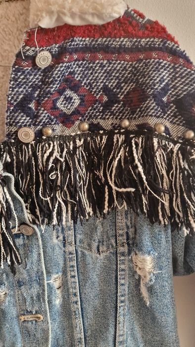 Przepiękna kurtka frędzle zara boho usa kanada