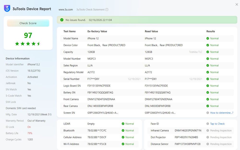 iPhone 12 Red 128gb Neverlock