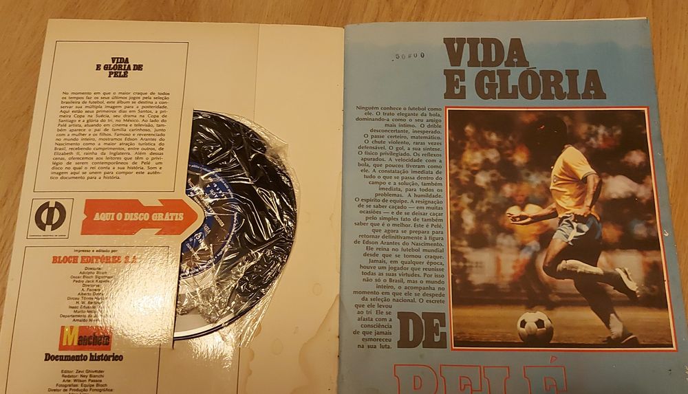 Pele - revista manchete 1971 com disco