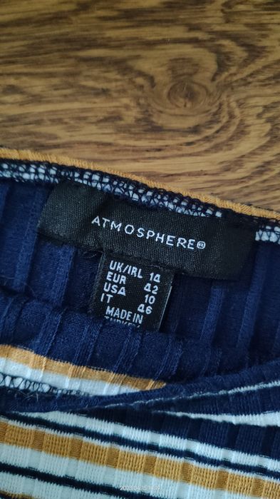 Crop top w paski atmosphere 42 xl letni