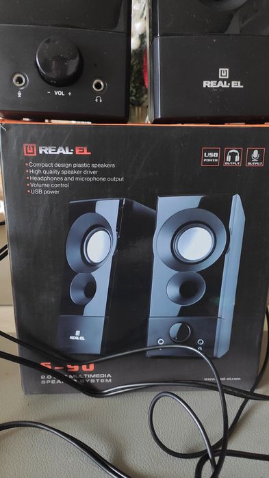 Колонка для комп'ютера. Акустична система Real-El S-90 Black