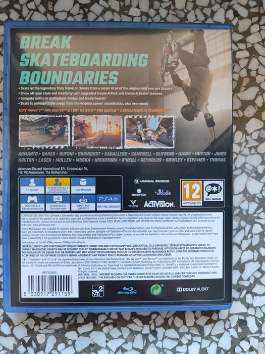 Tony Hawk's Pro Skater 1 + 2 Remastered