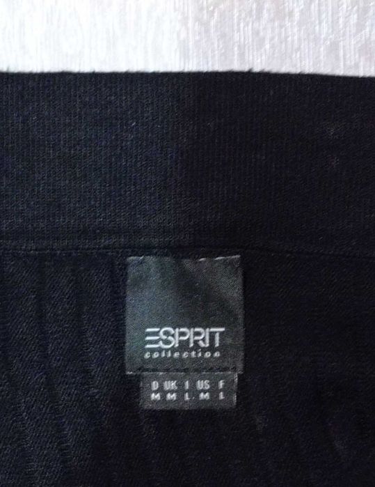 Трикотажная черная гофрированная юбка,  Esprit (Германия).
