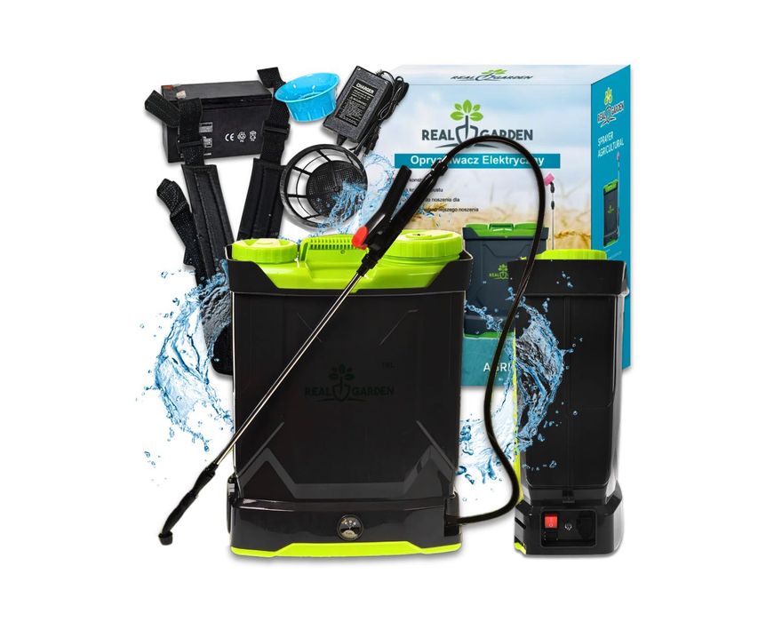 Opryskiwacz Plecakowy Akumulatorowy Elektryczny 16L Zestaw Do Ogrodu