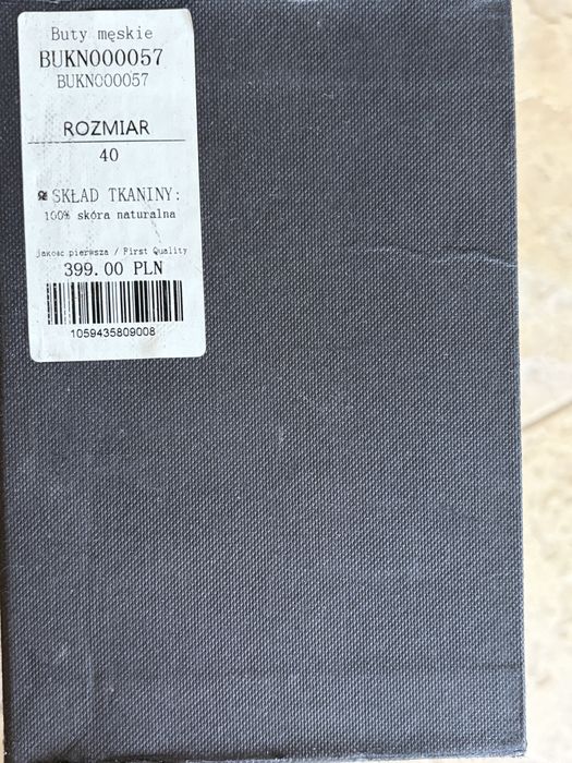 Skórzane buty męskie GIACOMO CONTI rozmiar 40