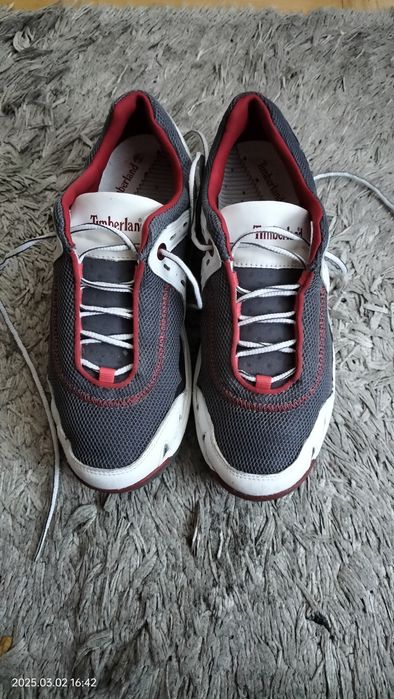 Damskie Timberland 27640 Białe Szare Skórzane Trenerki