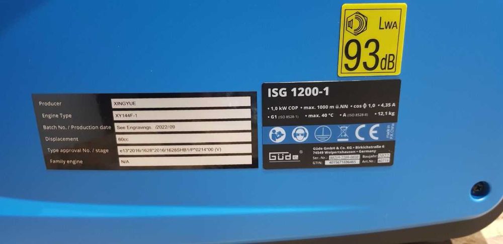 Інверторний генератор 1.0 квт GUDE ISG 1200-1 бензиновий