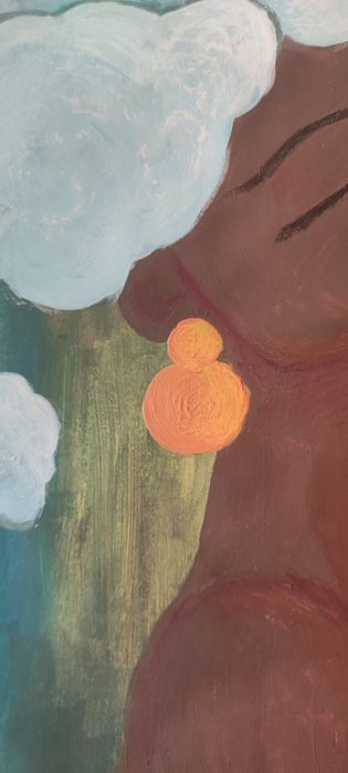 Pintura original tinta acrílica sobre papel