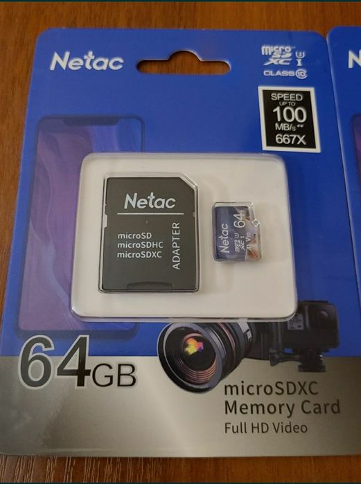 Dyski zewnętrzne. Karta pamięci MicroSDXC 128 GB i 64 GB Netac Class10