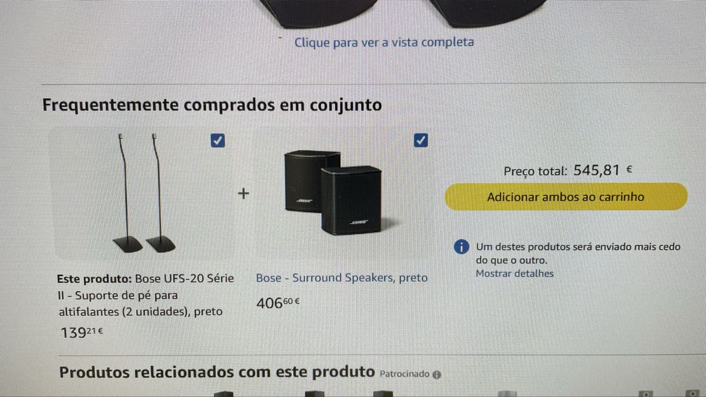Bose ,  subwoofer mais 2 satelites mais suportes