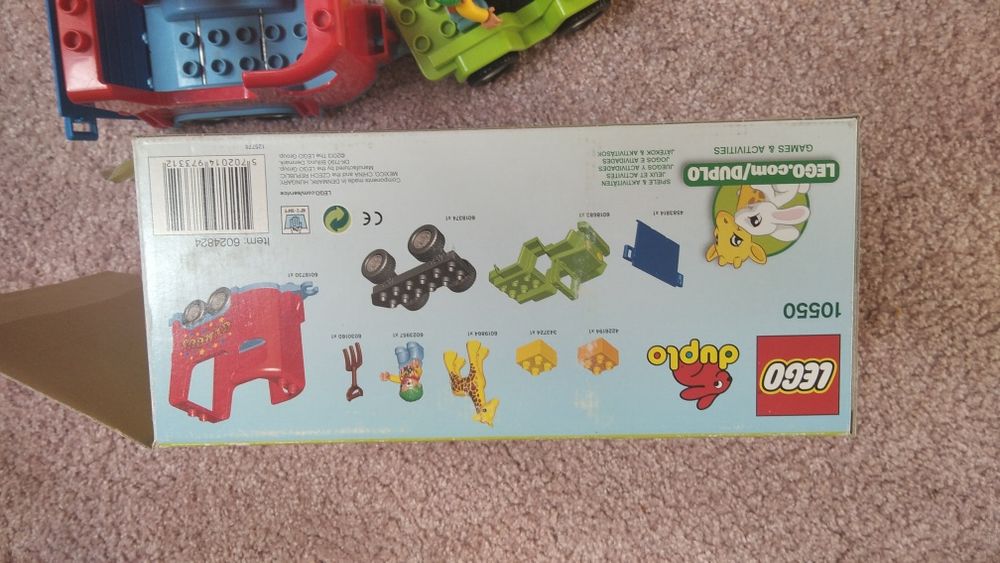 Lego Duplo 10550 Cyrk klocki, klaun, żyrafa, przyczepa zoo
