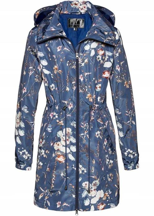 77) Wiosenny płaszcz z kapturem 46 NOWY