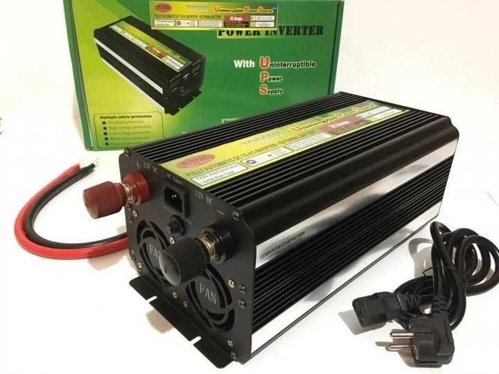 Інвертор автомобільний Wimpex 7200 W 12 V 220 V перетворювач із зарядним пристроєм (21-36-7200W)