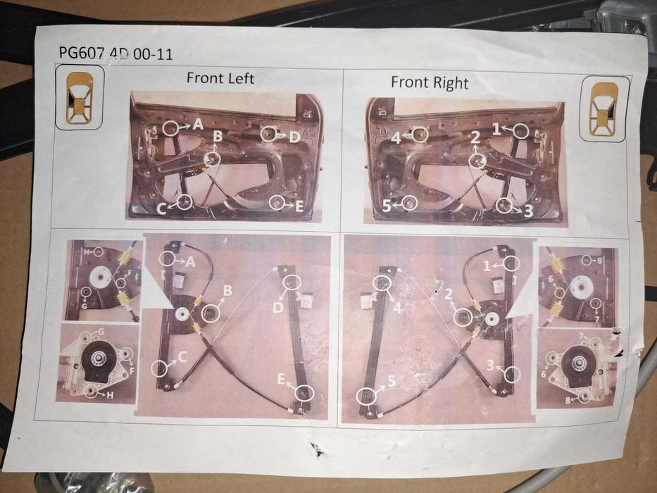 Elevador de Vidro PEUGEOT 607