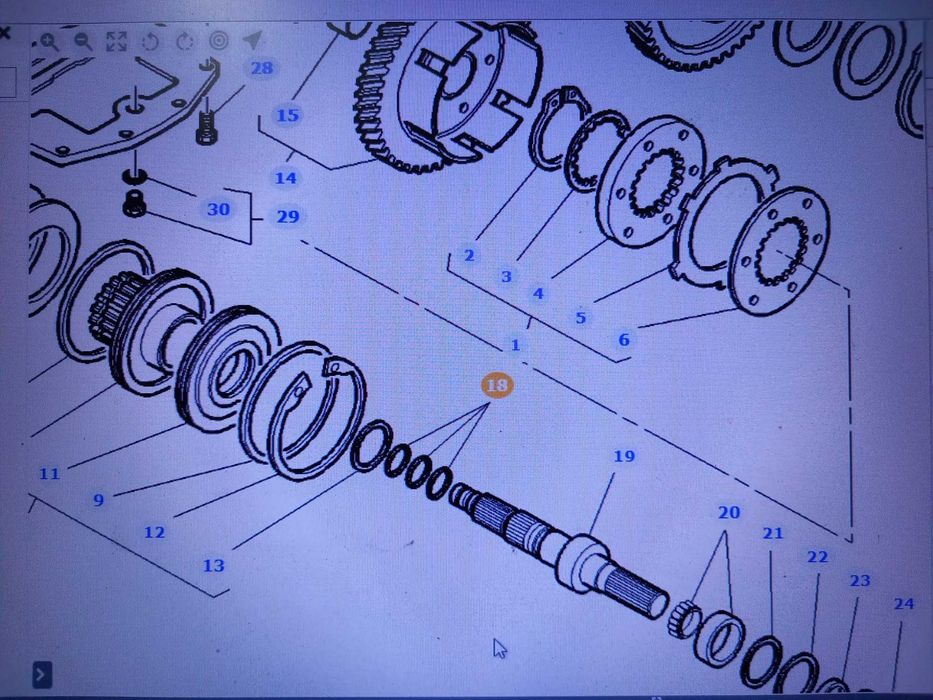 Pierścień uszczelniający kosza przystawki napędu RENAULT Ares 800 MF ...