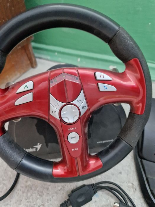 Ігрове кермо з педалями Genius Trio Racer FF/Wheel