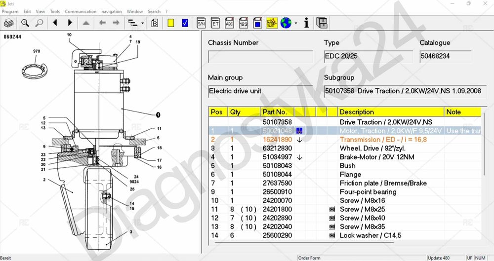 KATALOG CZĘŚCI Jungheinrich Jeti 202.10 Schematy Napraw Instrukcje