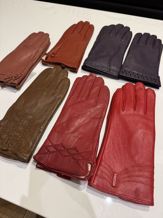 Rękawiczki ze skóry nowe 8,5