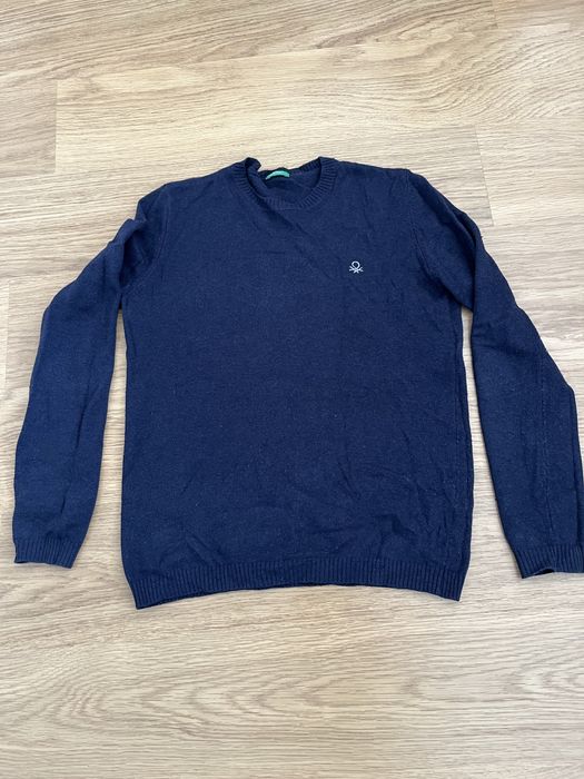 Granatowy sweterek Benetton 150cm