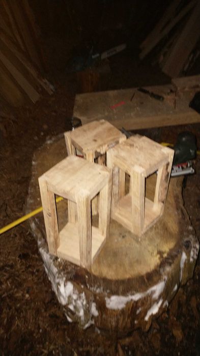 Świecznik lampion /lub stojak z drewna bukowego