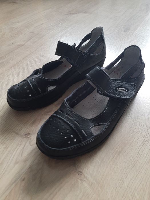 Nowe czarne półbuty Lanqier Comfort rozm. 36