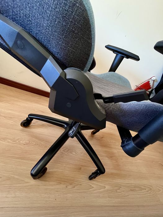 Cadeira Gaming Alpha Gamer Gaia Dark Grey/Blue Fabric V2