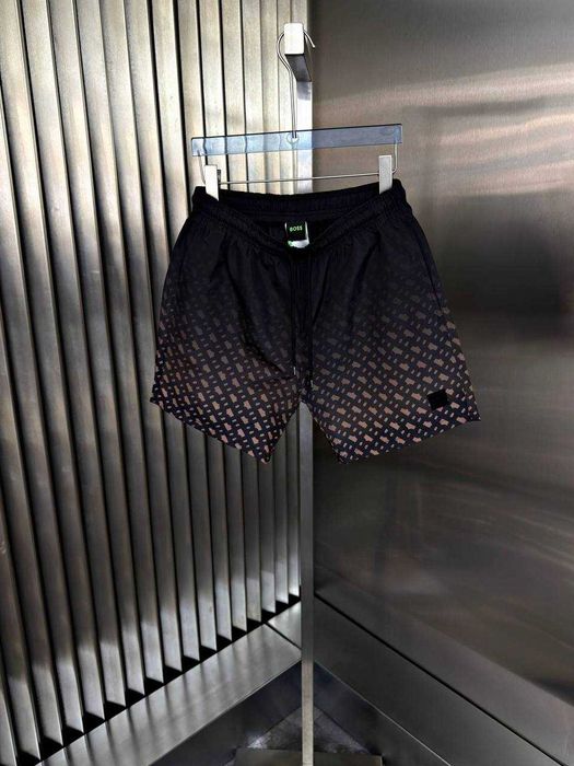 Чоловічі плавки Boss Monogram Print, водовідштовхувальний поліестер, коричневі, Туреччина, розміри S-XXL