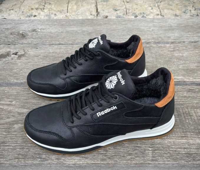 Чоловічі шкіряні зимові кросівки на вовні мужские кроссовки