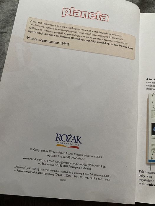 Planeta 1 podręcznik do gimnazjum Rożak