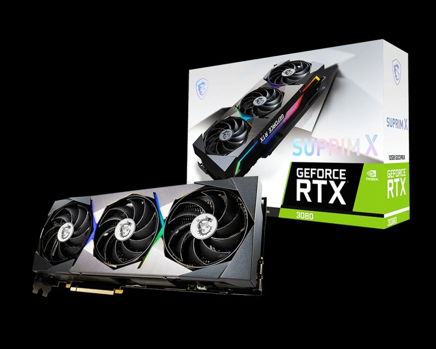 Продам Мsi rtx 3080 suprim x 12gb LHR