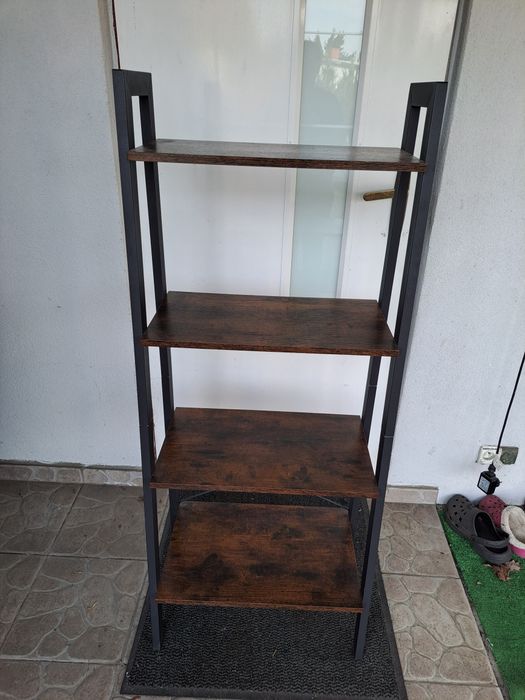 REGAŁ i  Półki  Narożne Czarny BRĄZ Rustykalny Drewniany LOFT 4 Półki