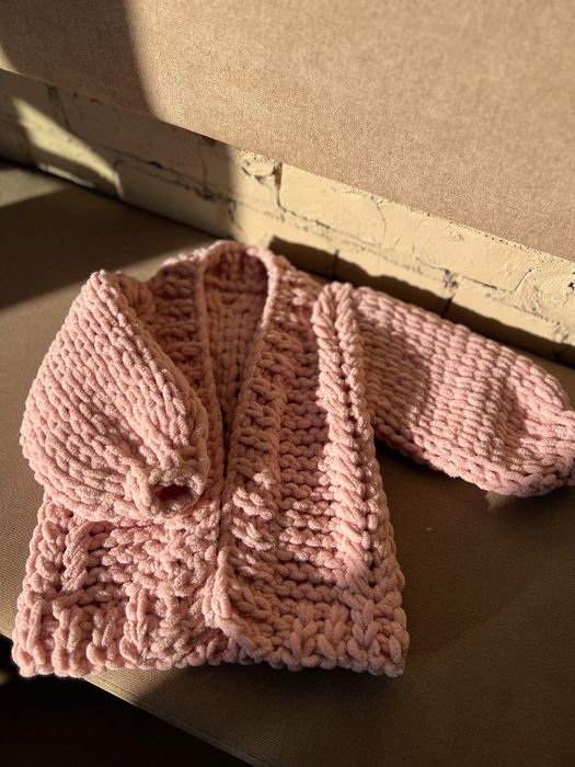 В‘язаний плюшевий кардиган для дітей