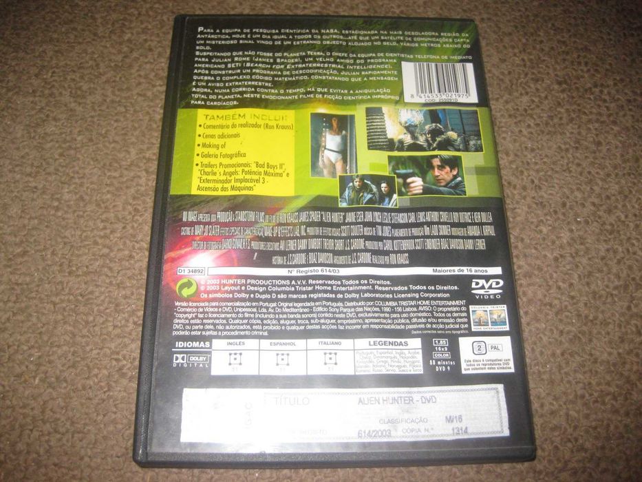 DVD "Alien Hunter" com James Spader/Raro!