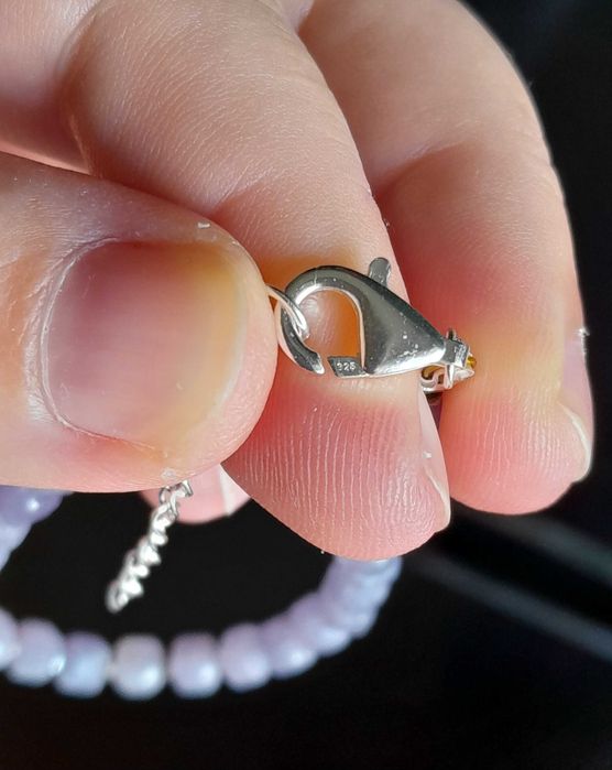 Srebrna bransoletka z kamienia naturalnego Tanzanit.