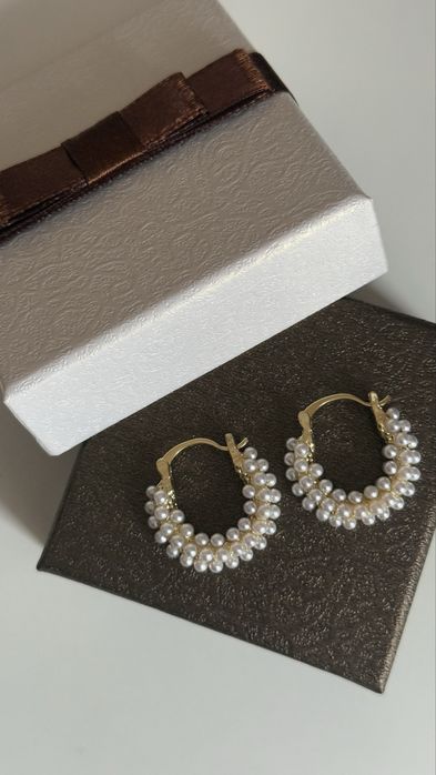 Kolczyki z emitacją perełek