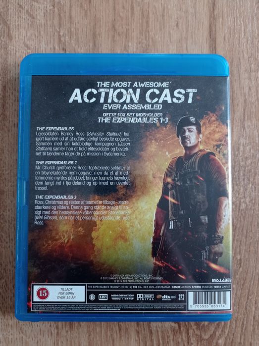 3x Blu-ray Niezniszczalni trylogia (The expendables)
