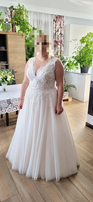 Suknia ślubna kolor ivory morela