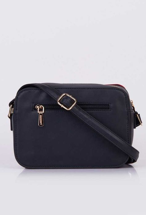 Torebka Monnari 1740 czarna z czerwonym M05 a'la kuferek