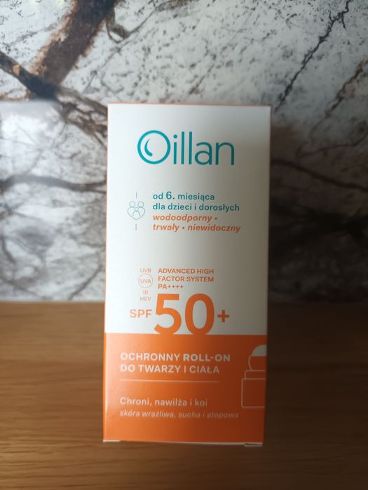 Oillan ochronny roll-on do twarzy i ciała SPF 50+