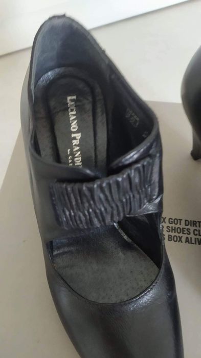 Buty czółenka bodki skórzane czarne damskie rozmiar 36