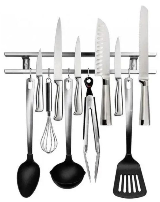 Настінний магнітний релінг тримач для ножів та аксесуарів