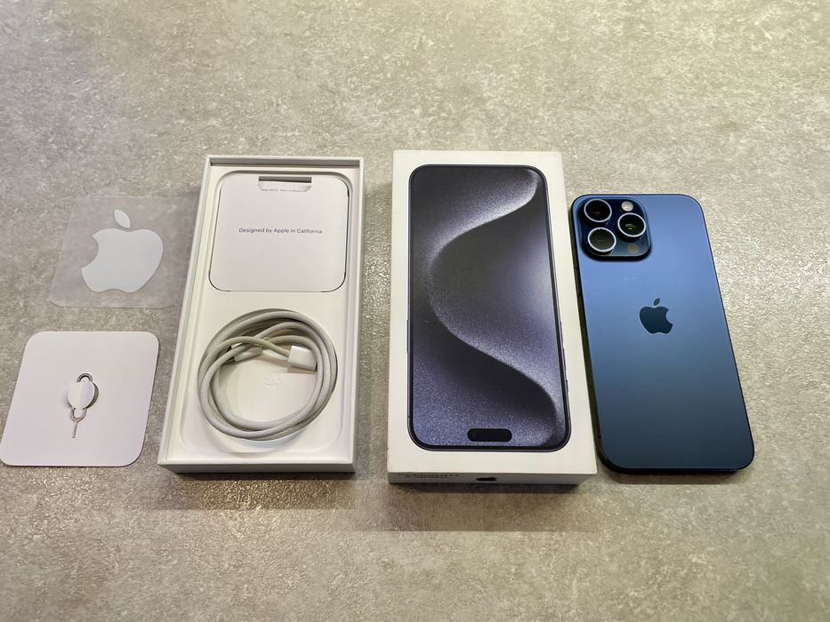 Iphone 15 pro max 256gb pelny komplet stan bdb