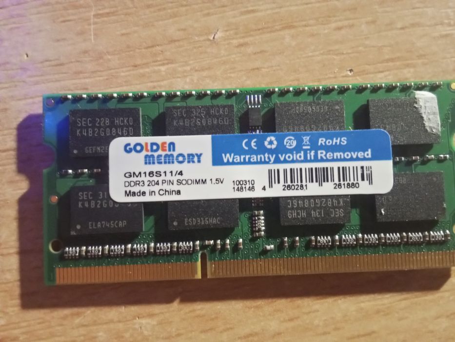 Оперативка для ноута DDR3 4GB + 2GB (комплект)