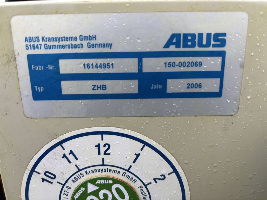 Suwnica podwieszna Abus 2x500kg 7,6m x 13,6m